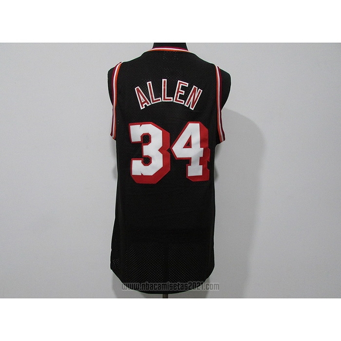 Camiseta Miami Heat Ray Allen #34 Mitchell & Ness 2012-13 Negro